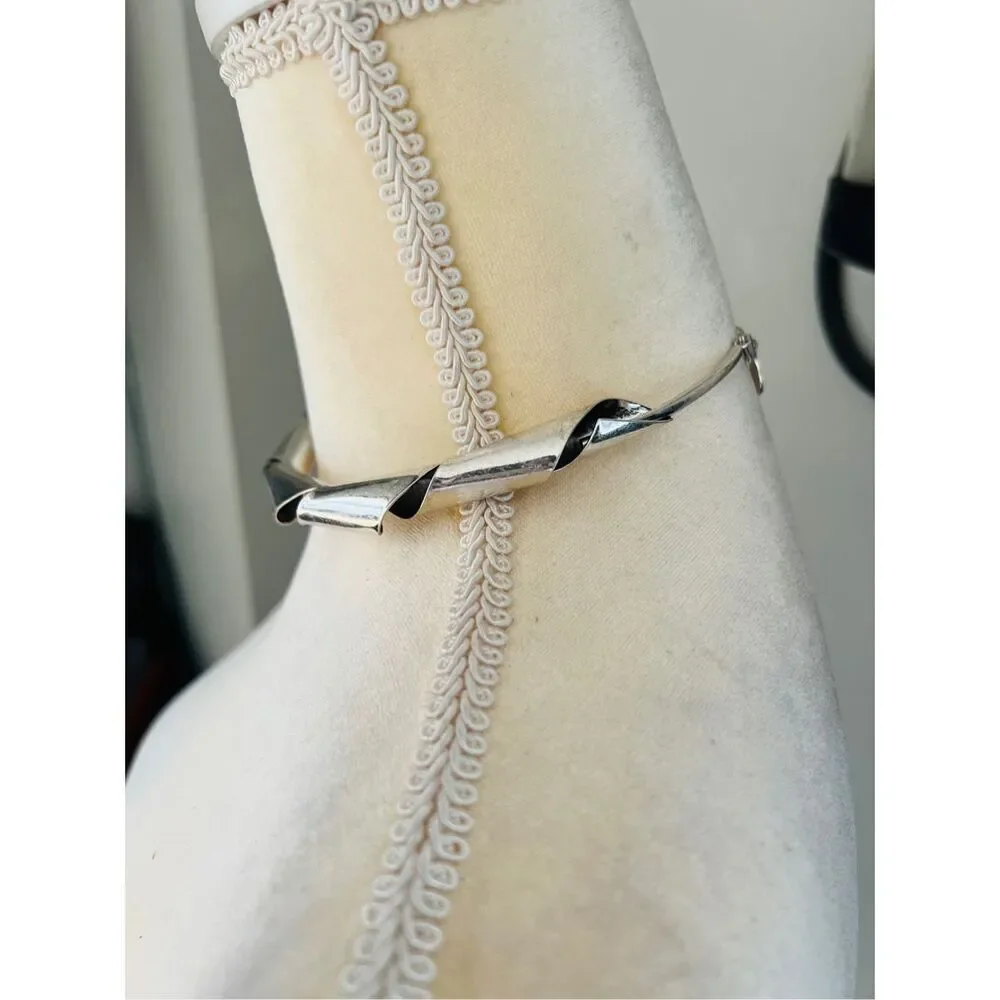 8 OTHER REASONS Twisted‎ Collar Necklace, Silver, Rustic Style, NWT